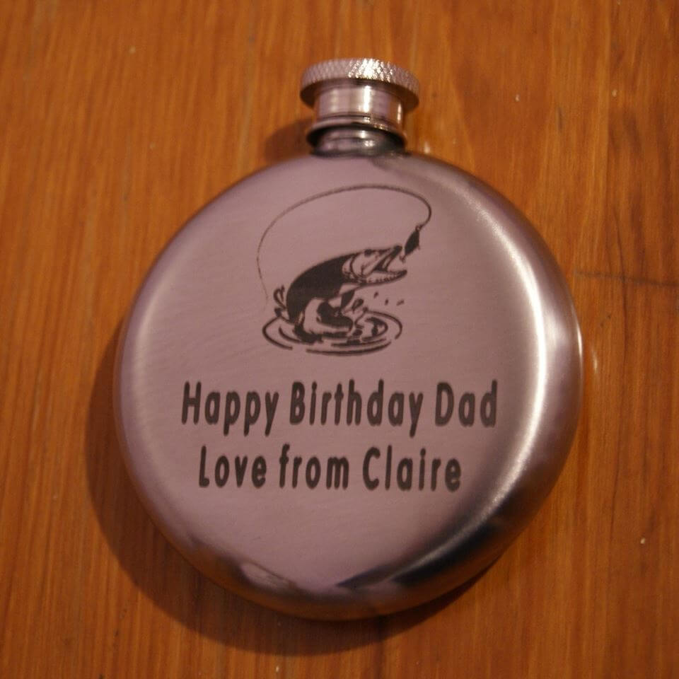 engraved personalised flask